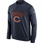 Men's Chicago Bears Nike Navy Sideline Circuit Performance Sweatshirt,baseball caps,new era cap wholesale,wholesale hats
